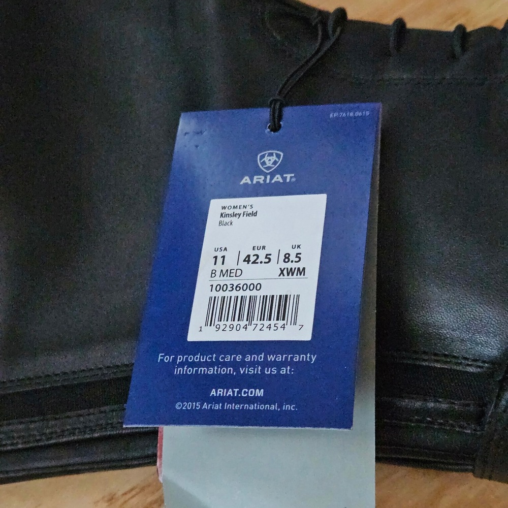 Ariat Kinsley Field Boots Black Leather Tall Riding Boots 10036000 Womens 11 XWM - Picture 8 of 8